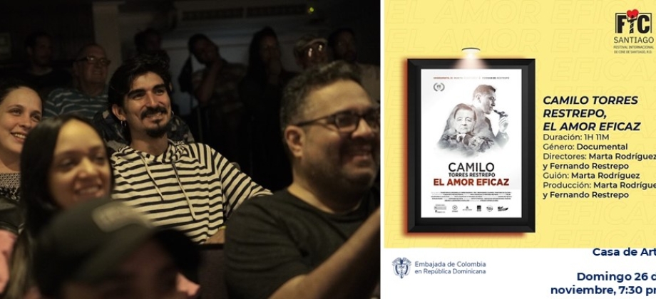 La Embajada de Colombia presentó el documental Camilo Torres Restrepo, el amor eficaz en el FIC de Santiago de los Caballeros 